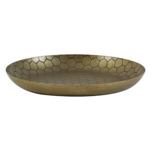 Podnos ALBINE, antique bronze honeycomb, Ø29,5 cm