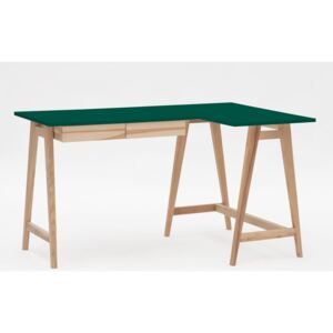 RAGABA Luka rohový písací stôl pravý, zelená fľašová