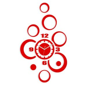 Mazur 3D nalepovacie hodiny Alladyn červené