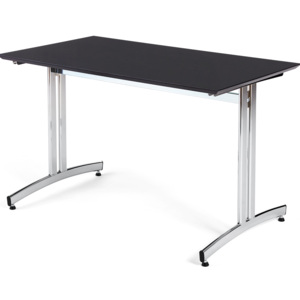 Jedálenský stôl Sanna, 1200x700 mm, čierna / chróm