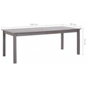 Záhradný stôl sivý Dekorhome 200x90x74 cm