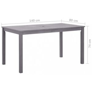 Záhradný stôl sivý Dekorhome 140x80x74 cm