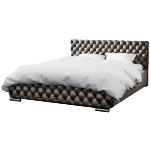 Čalúnená posteľ RAFO + matrac DE LUX, 160x200, gloss velvet 1208