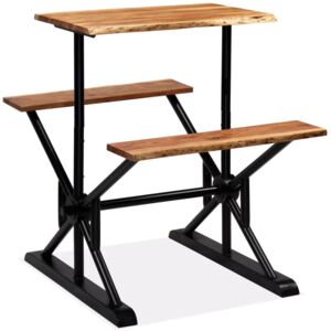Barový stôl s lavicami 80x50x107 cm masívne akáciové drevo