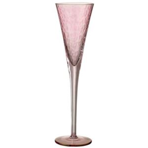Pohár na sekt ružový sklenený 12 ks set šampanské CHERRY BERRY