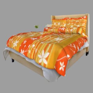 Bavlnené obliečky Liana oranžová (rozměr 70x90, 140x200 cm)