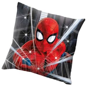 EUROSWAN Svietiace LED vankúšik Spiderman Polyester, 40/40 cm