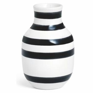 Čierno-biela kameninová váza Kähler Design Omaggio, výška 12,5 cm