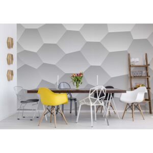 GLIX Fototapeta - 3D Honeycomb Texture Grey Vliesová tapeta - 208x146 cm