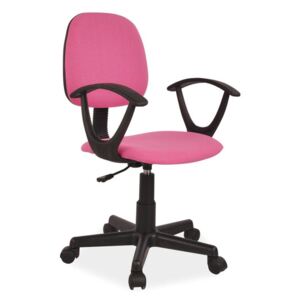 SIGNAL Q-149 kancelárska stolička čierna / ružová
