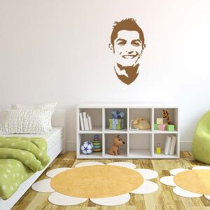 GLIX Ronaldo - nálepka na stenu Hnedá 25 x 45 cm