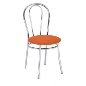 NOWY STYL Tulipan jedálenská stolička chrómová / oranžová (V83)
