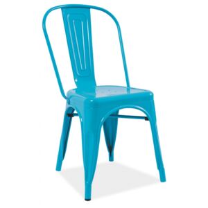 SIGNAL Loft jedálenská stolička modrá