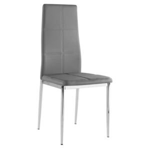 TEMPO KONDELA Lera jedálenská stolička sivá / chrómová