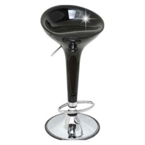 TEMPO KONDELA Inge HC-148 New barová stolička čierna / chrómová