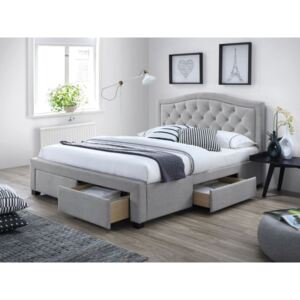Čalúnená posteľ ELECTRA 140x200 cm sivá Matrac: Bez matrace