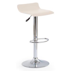 HALMAR H-1 barová stolička krémová / chróm
