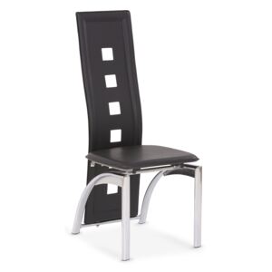 HALMAR K4 jedálenská stolička čierna / chróm