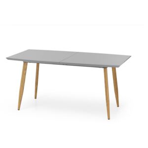 HALMAR Ruten rozkladací jedálenský stôl sivý lesk / dub medový