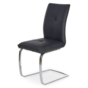 HALMAR K252 jedálenská stolička čierna / chróm