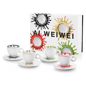 Illy Ai Weiwei porcelánové šálky s tanierikom 4 ks x 160 ml