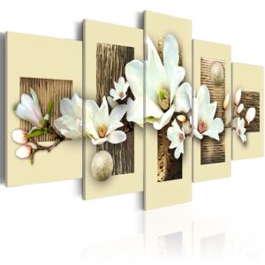 Obraz - Texture and magnolia 100x50