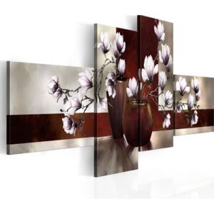 Obraz - Magnolias in a vase 100x45