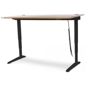 Výškovo nastaviteľný stôl Professional 180 cm, čierna podnož javor