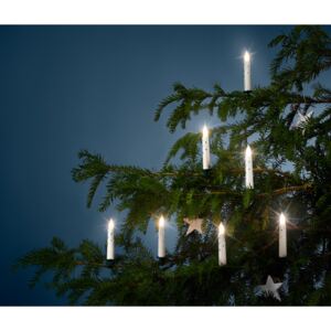 Sviečky s LED na vianočný stromček, 12 ks