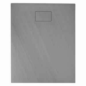 SAPHO - ACORA sprchová vanička,litý mramor,obdĺžnik 100x80x3,5cm,šedá,dekor kameň (AC023)