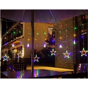 LED Vianočný svetelný záves STAR 138 LED 31V multicolor