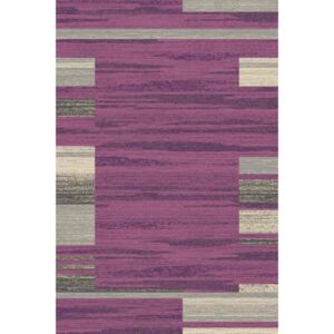 Luxusný kusový koberec pruhy v okraji 2 lila, Velikosti 60x100cm