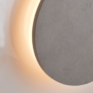 ACA DECOR Nástenné LED svietidlo Badge Cement Grey Ø 22 cm
