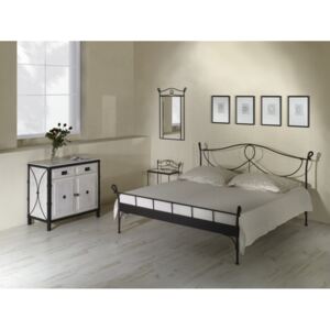 IRON - ART postel MODENA povrchová úprava: šedá, Rozmery (šírka x dĺžka): 180 x 200 cm