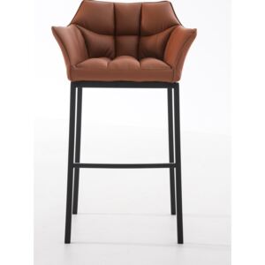 Barová stolička Damas B4 ~ koženka, čierny rám Farba Svetlo hnedá