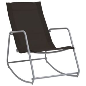 Záhradná hojdacia stolička čierna 95x54x85 cm textilén