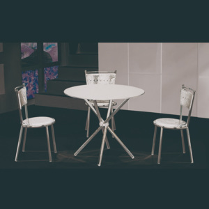 TEMPO KONDELA Lamar sklenený jedálenský stôl čierna / oceľ