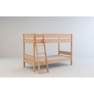 Detská poschodová posteľ z MASÍVU BUK - ERIK 200x90cm - prírodná