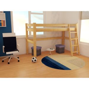 Detská vyvýšená posteľ z masívu ROBUST 8X8 5A - 180x80 cm