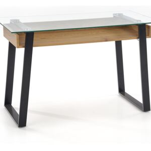 MAXMAX Písací stôl LOFT B36 - MDF / kov / sklo