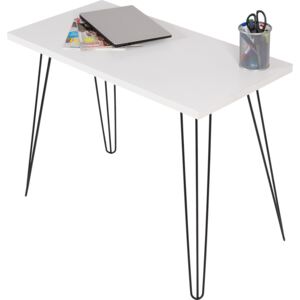 MAXMAX Písací stôl LOFT - biely / čierny