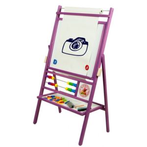 MAXMAX Dětská magnetická tabule s počítadlem - fialová