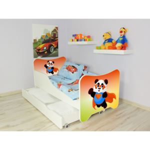 Posteľ s úložným priestorom 140x70 - Panda (Detská posteľ Panda s úložným priestorom 140x70)