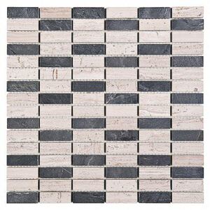 DUNIN - WOODSTONE GREY BLOCK MIX 48 (30,5 x 30,5cm)