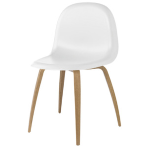 Gubi Stolička 3D Dining Chair, white cloud/oak