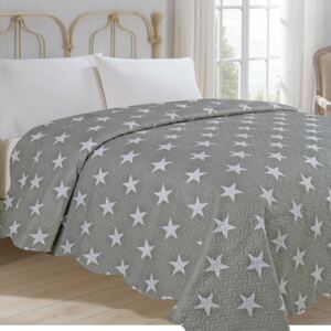 Jahu Prehoz na posteľ Stars sivá, 220 x 240 cm