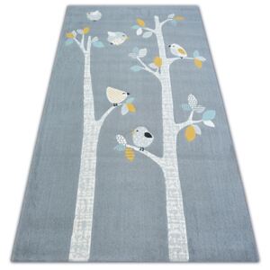 MAXMAX Detský kusový koberec Vtáčiky - sivý