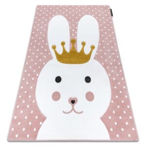 MAXMAX Detský kusový koberec PETM Král králik - ružový