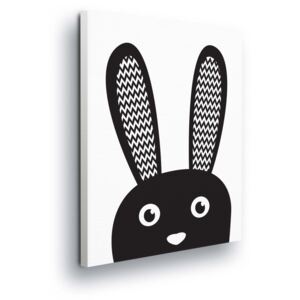 Obraz na plátne - Cartoon Bunny in Black 40x40 cm