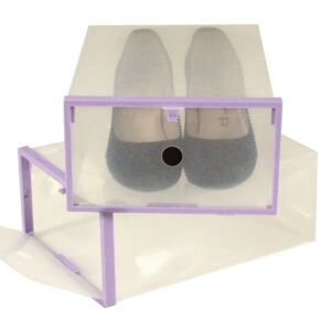 Sada 2 boxov na topánky s fialovým lemom JOCCA, 28 × 20,7 cm